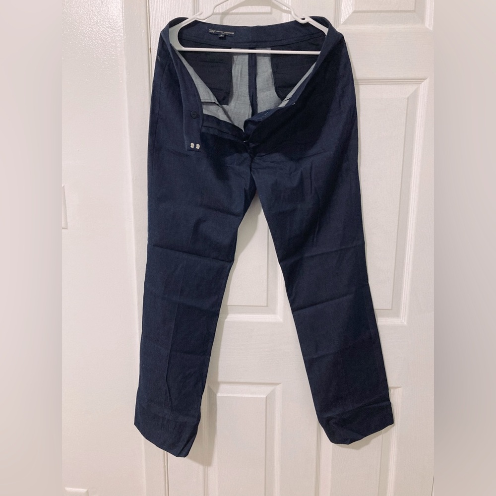 Brooks Brothers women's wool straight pants navy - size 12